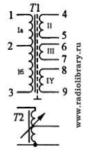 Автотрансформатор обозначение на схеме